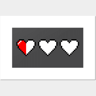 Last Half of 3 Pixel Hearts Posters and Art